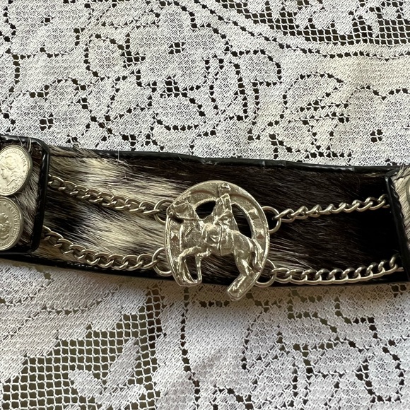 Argentinian Vintage Gaucho Cowhide Coin BeltSize 25/26” - Picture 2 of 6